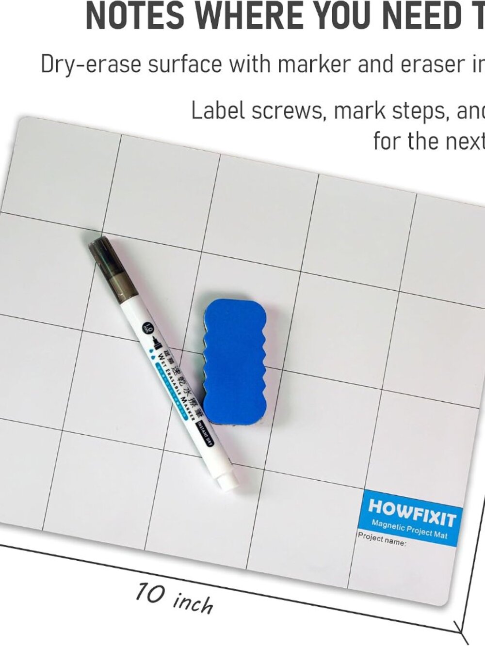 Magnetic Project Mat and Screw Organizer Pad for Electronics Repair, Small Parts - Picture 4 of 7